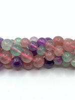Round Smooth Multi Color Quartz Beads for DIY Jewelry Making