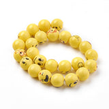 14mm Yellow  Emoji Bead