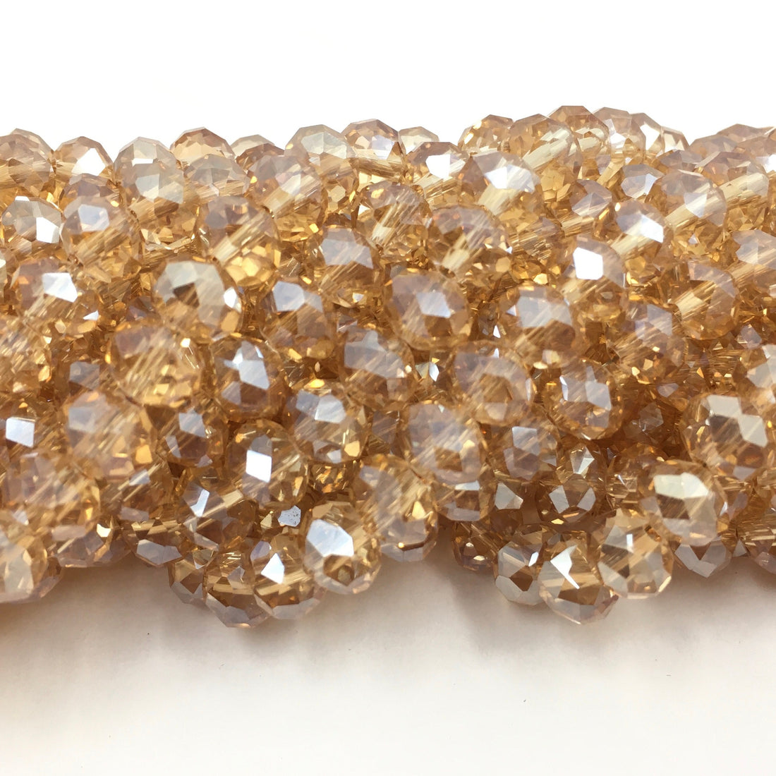 Golden shadow transparent glass beads for jewelry making