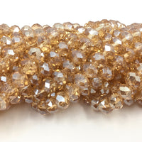 Golden shadow transparent glass beads for jewelry making
