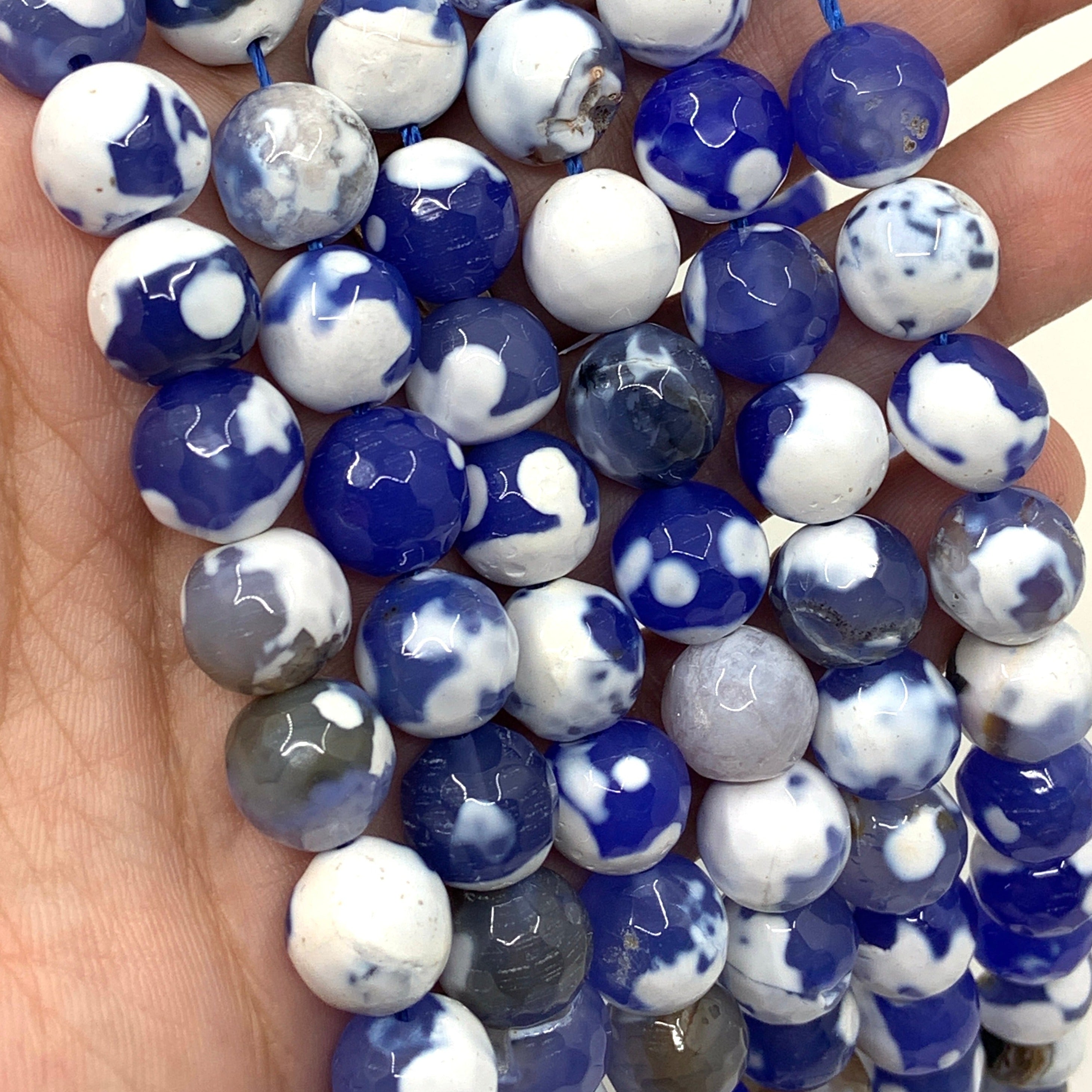Faceted Round Blue Fire Agate | Bellaire Wholesale