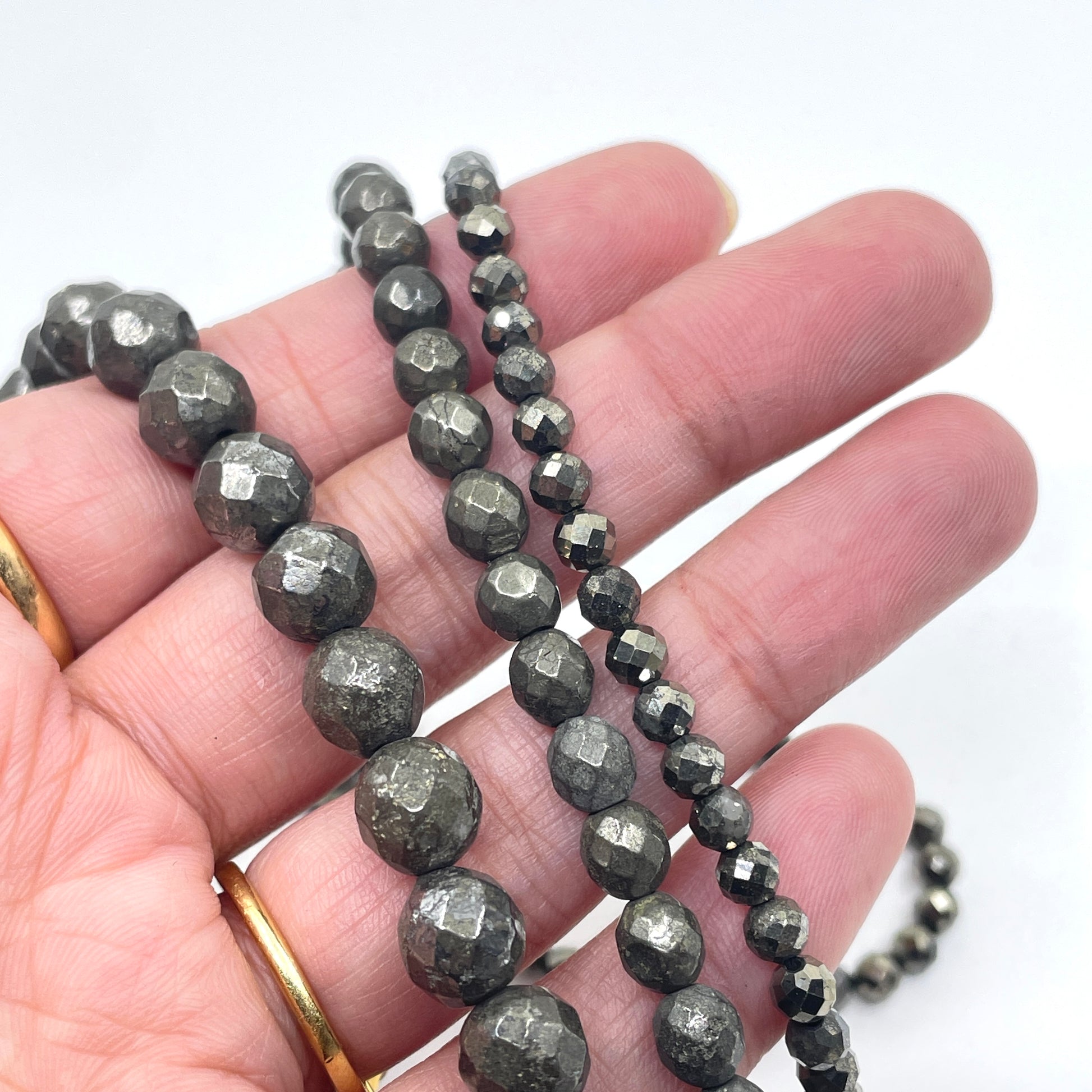 4mm Pyrite Bead | Bellaire Wholesale