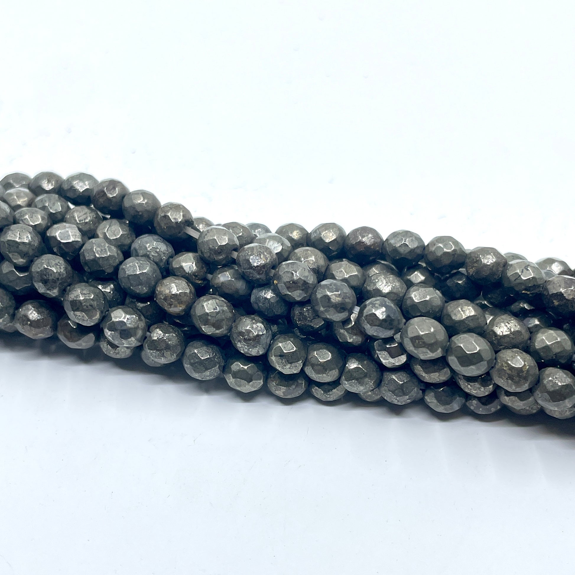 4mm Pyrite Bead | Bellaire Wholesale