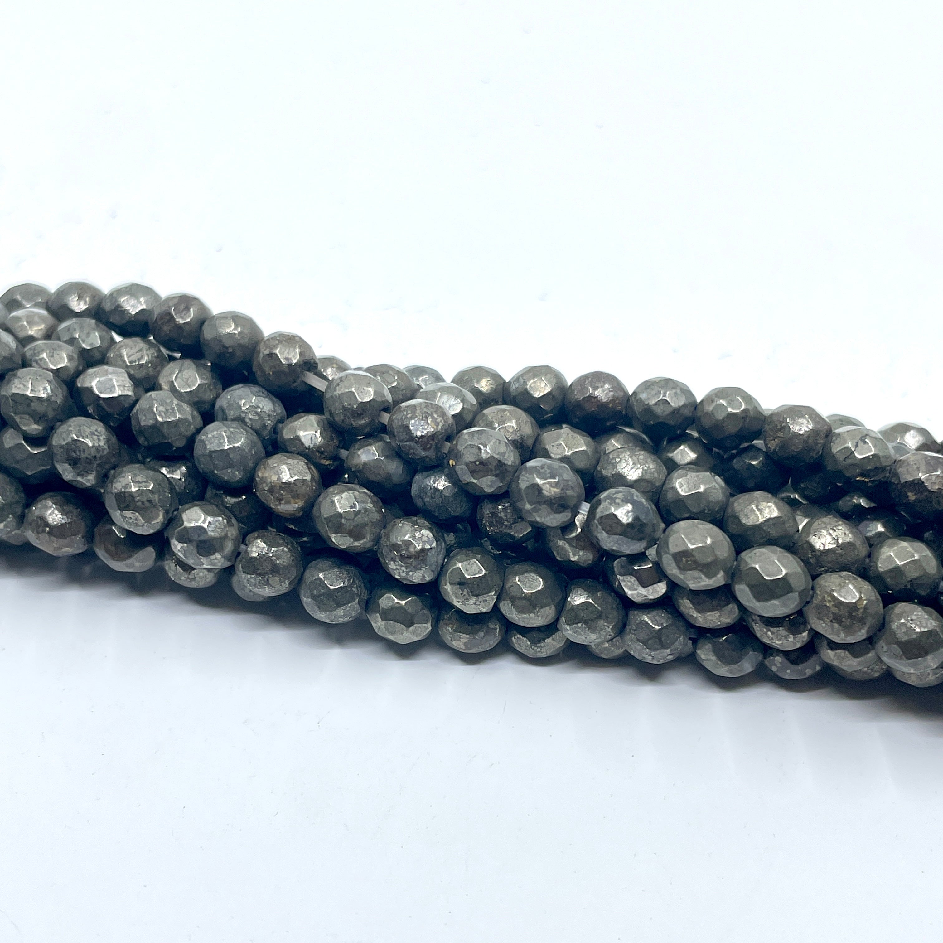 4mm Pyrite Bead | Bellaire Wholesale