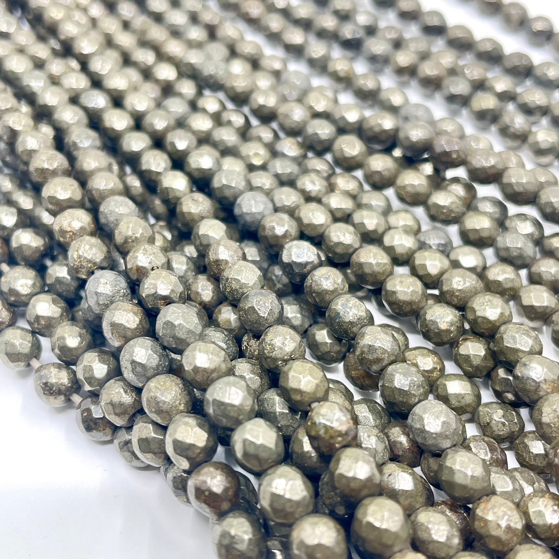 4mm Pyrite Bead | Bellaire Wholesale