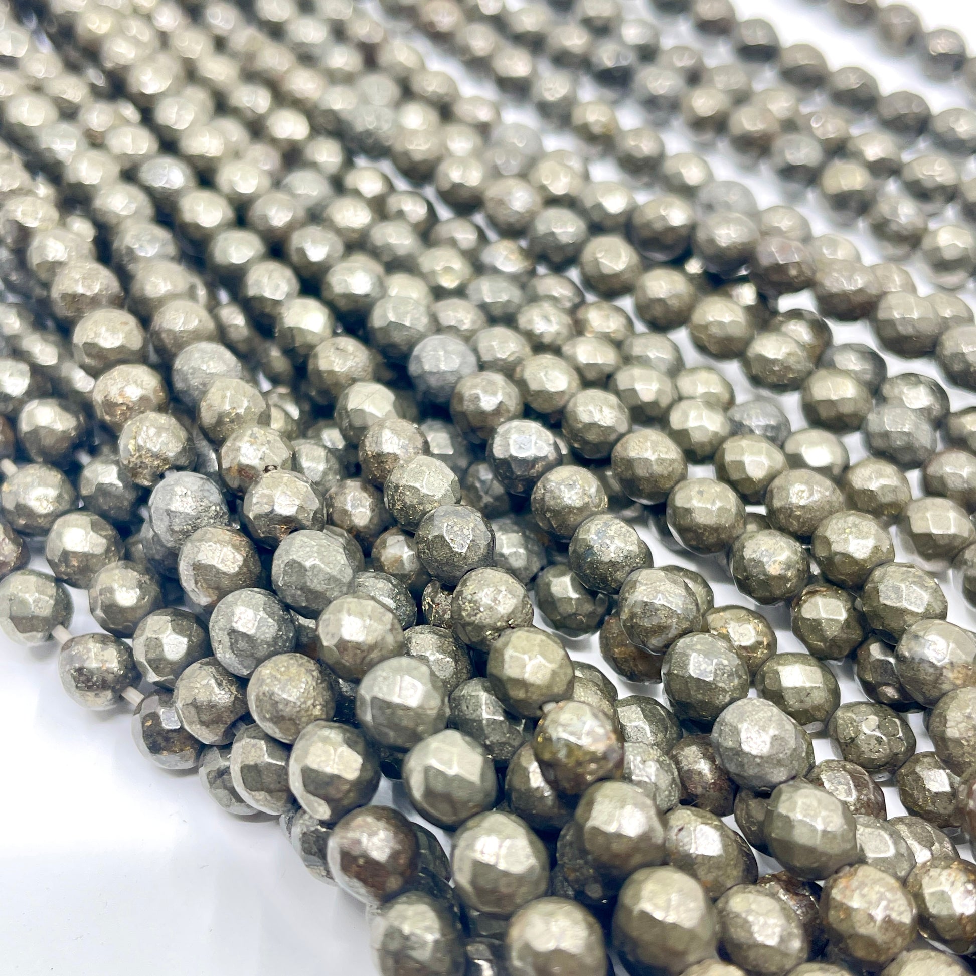4mm Pyrite Bead | Bellaire Wholesale