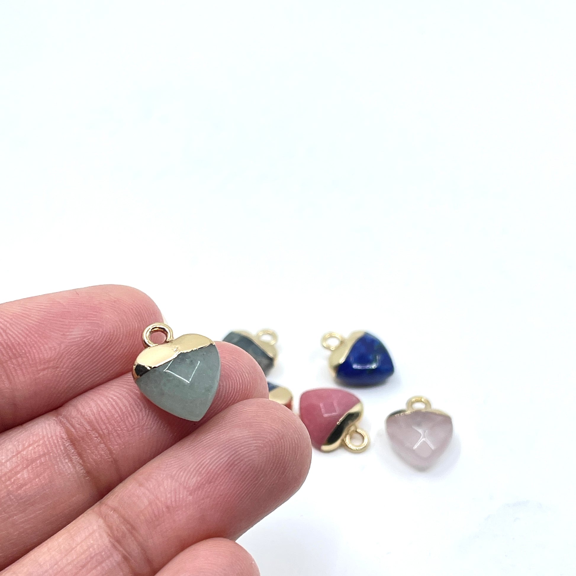 Green Aventurine Heart Charm