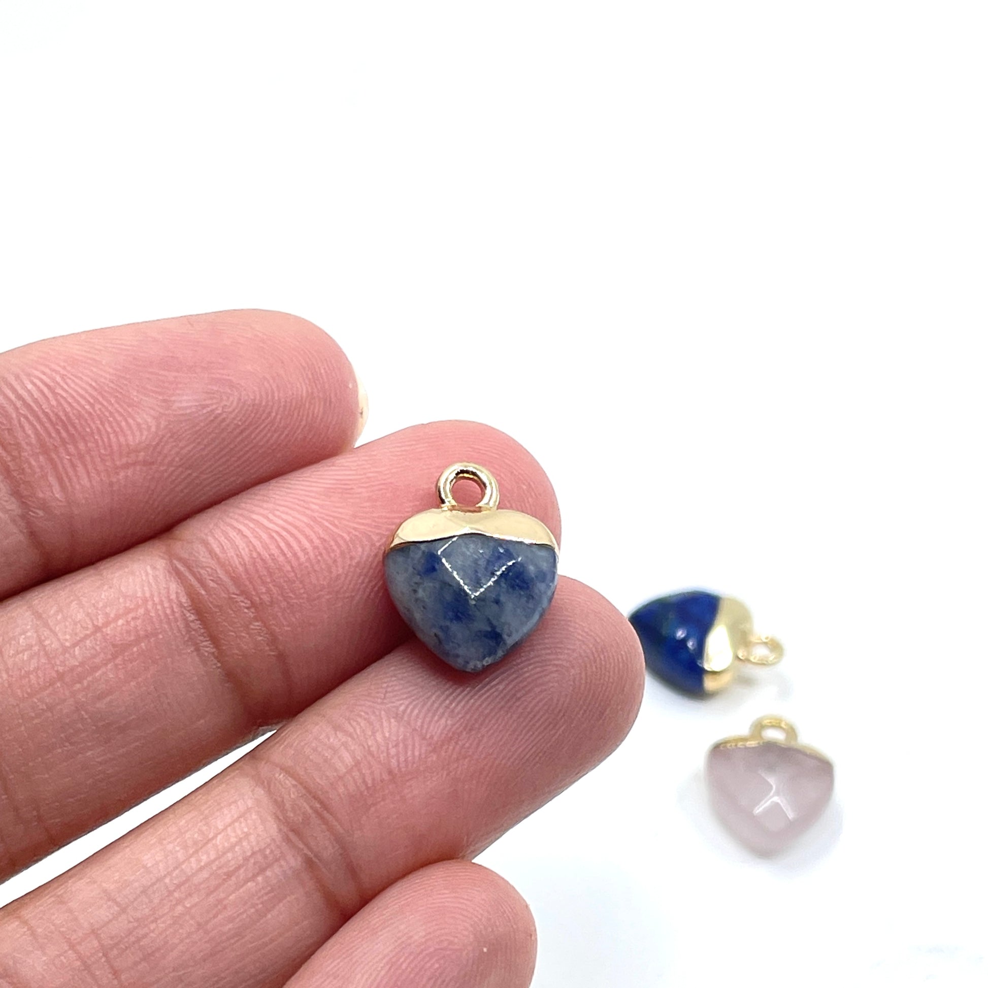 Sodalite Heart Charm