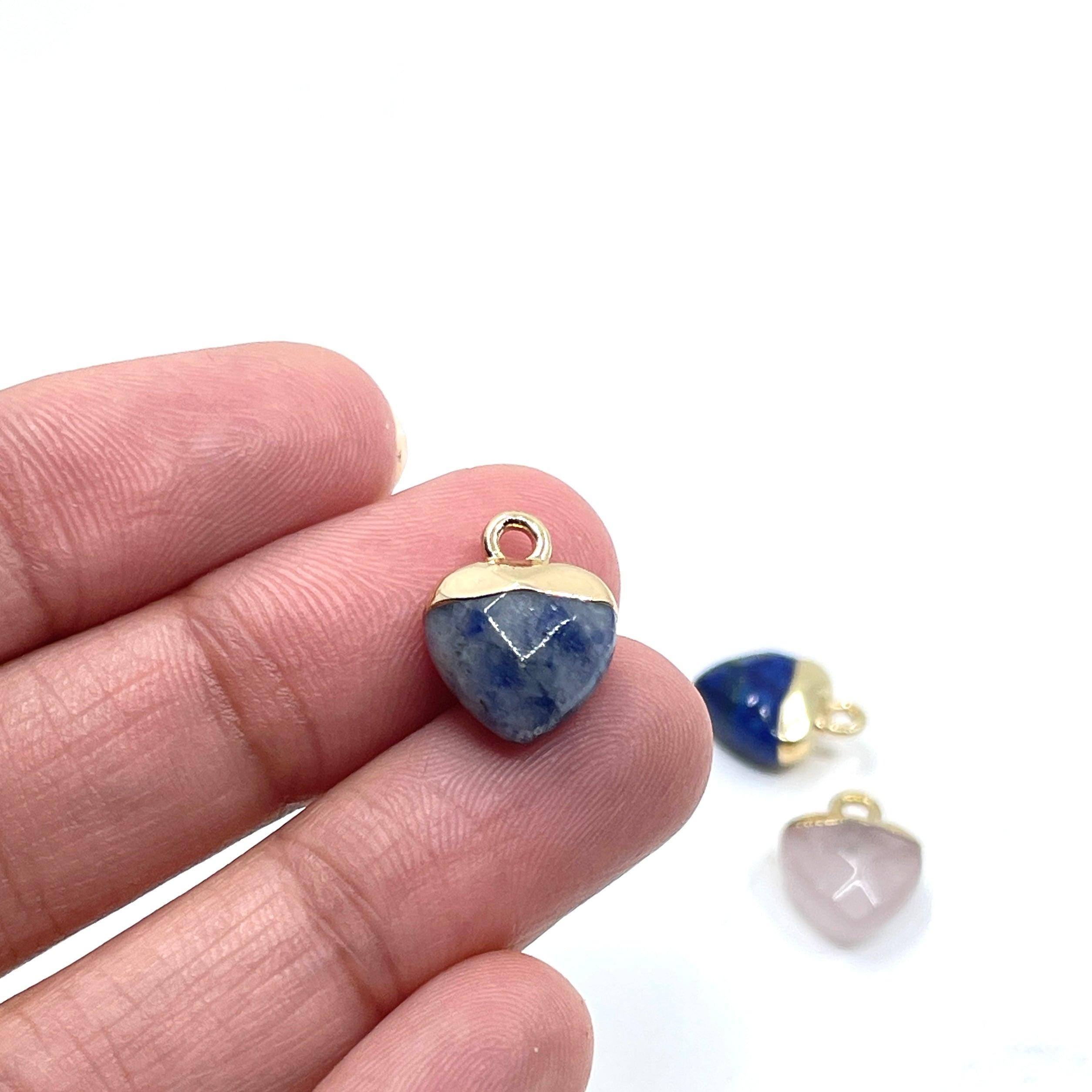 Sodalite Heart Charm