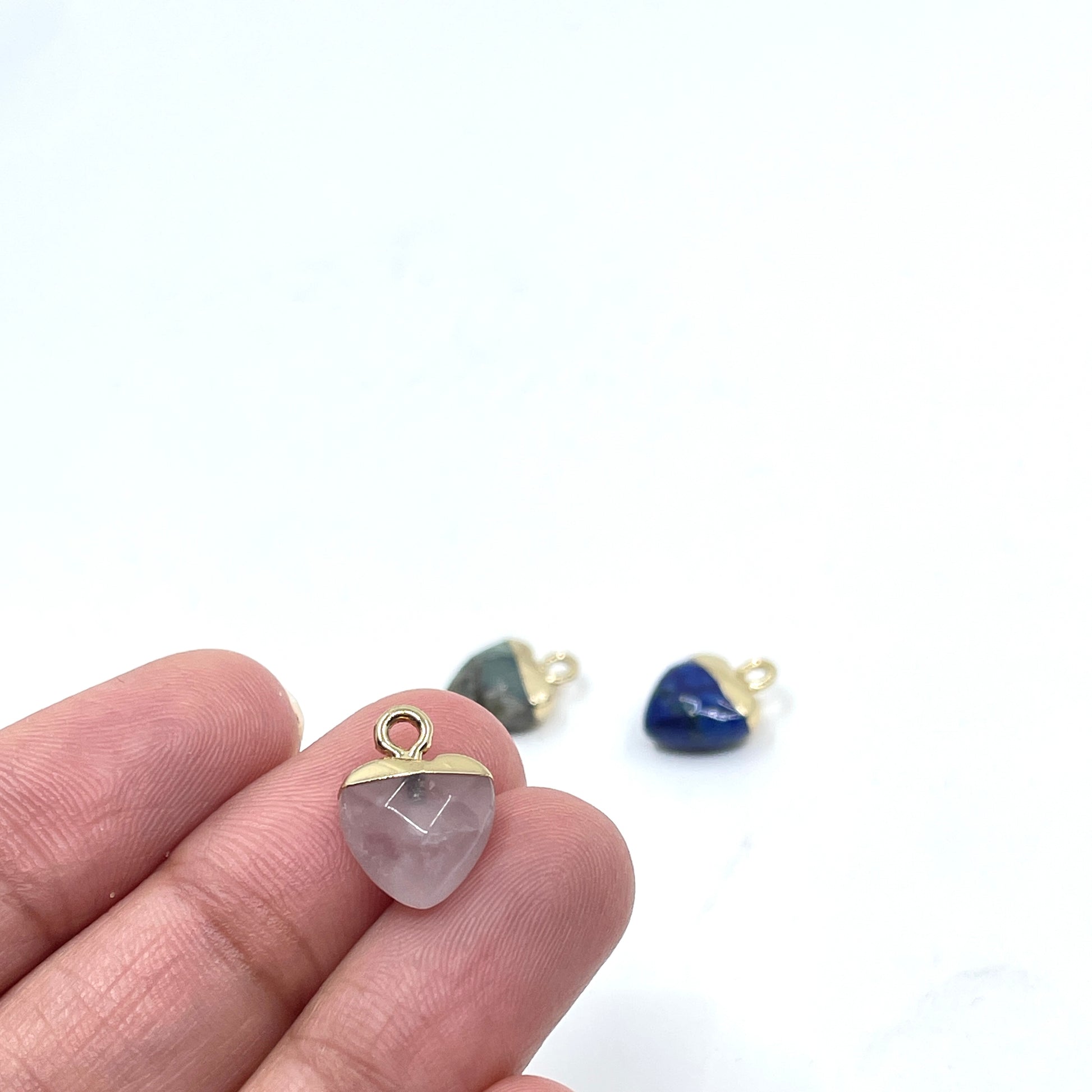 Rose Quartz Heart Charm