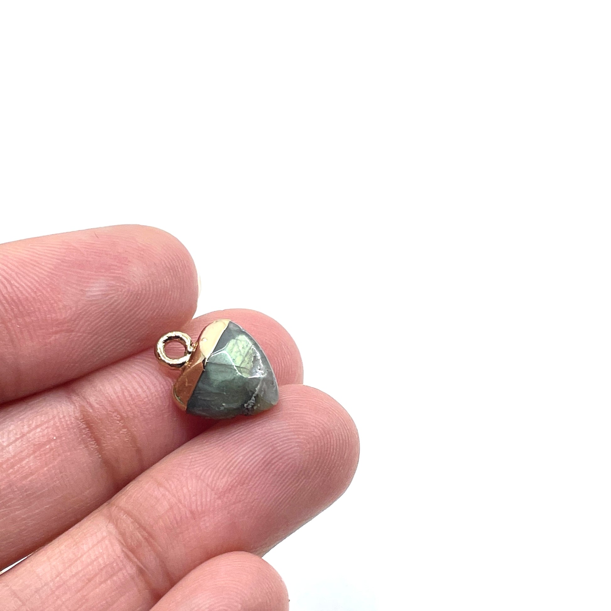 Labradorite Heart Charm