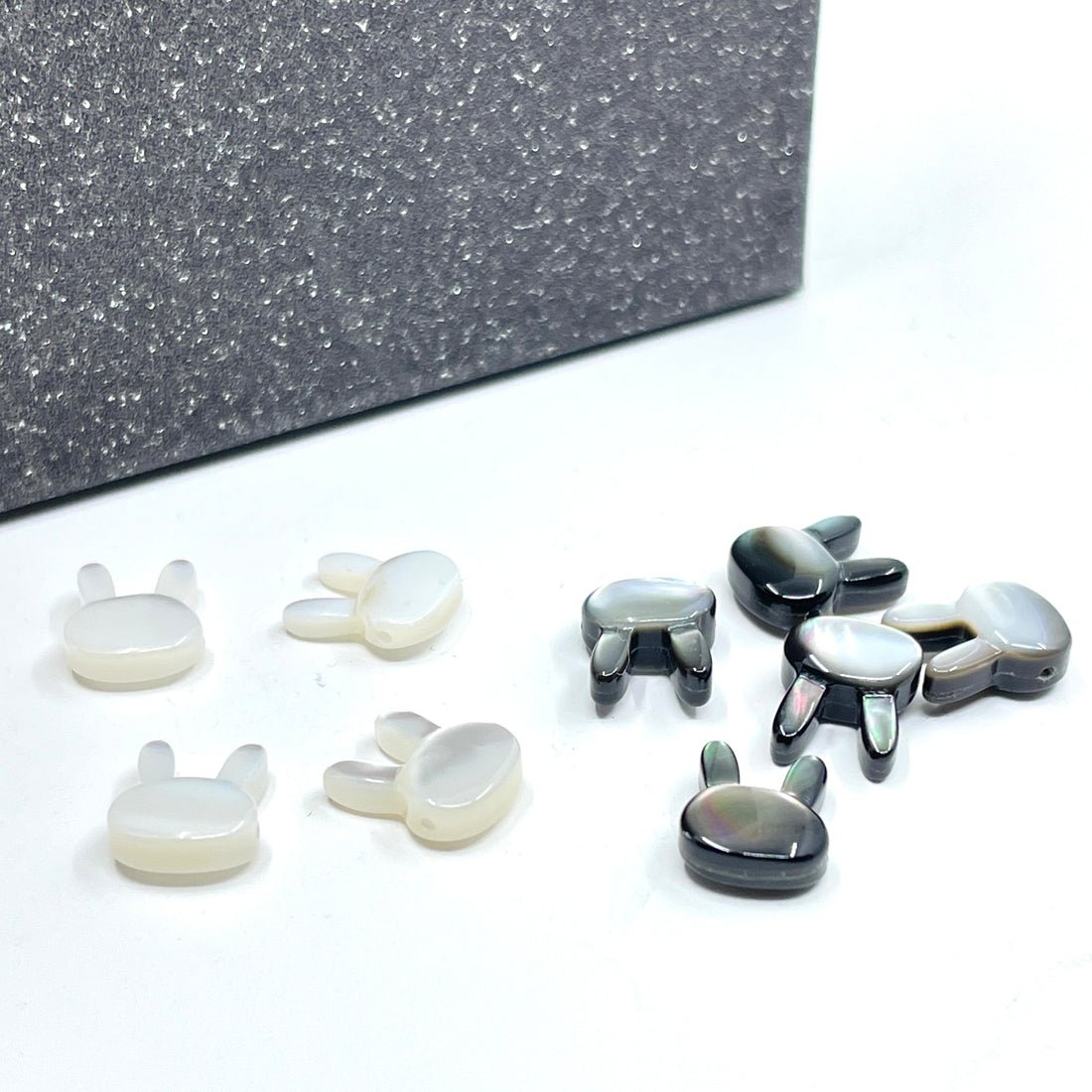 Mother of Pearl Bunny Bead 2Pcs
