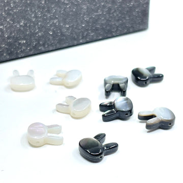 Mother of Pearl Bunny Bead 2Pcs