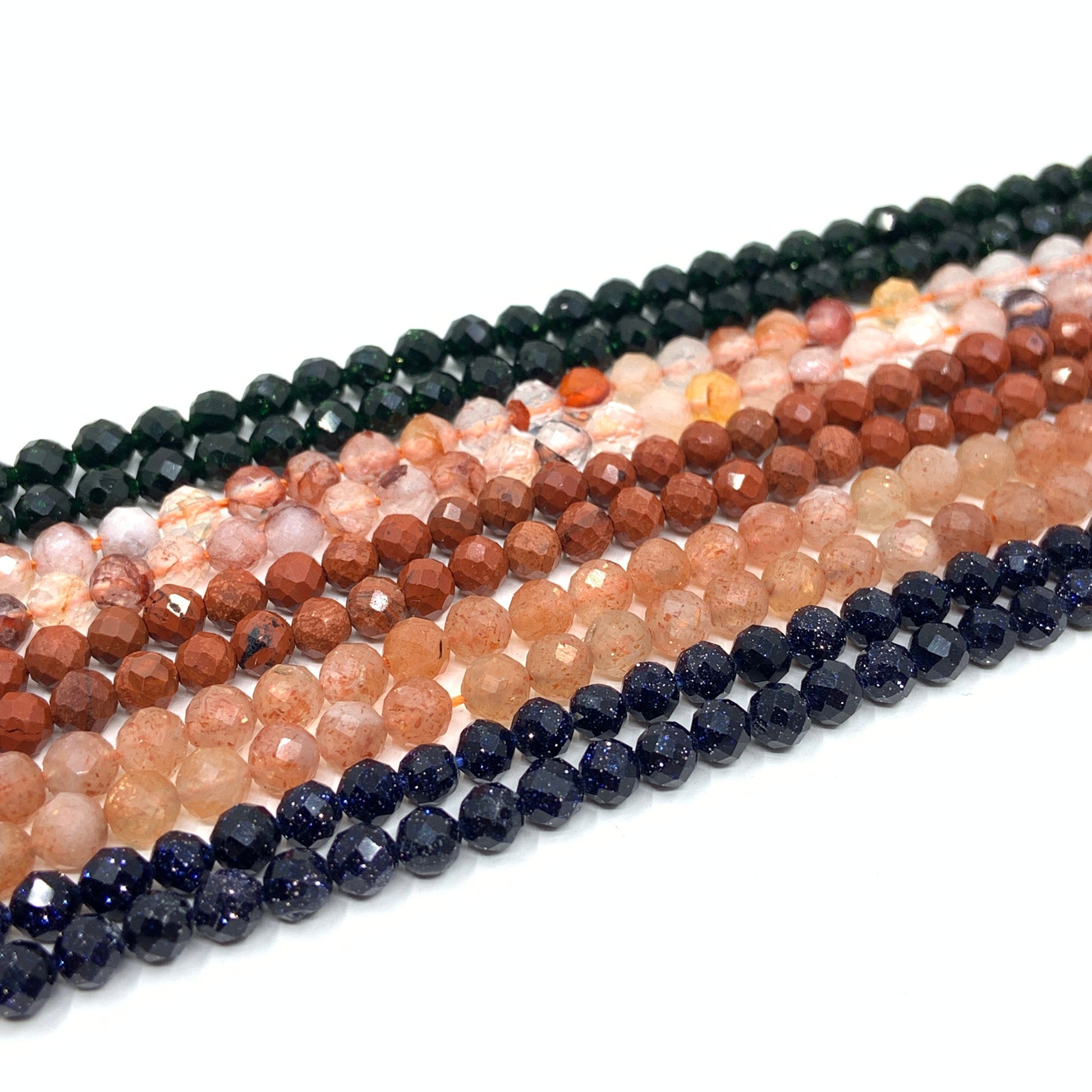 4mm Round Faceted beads