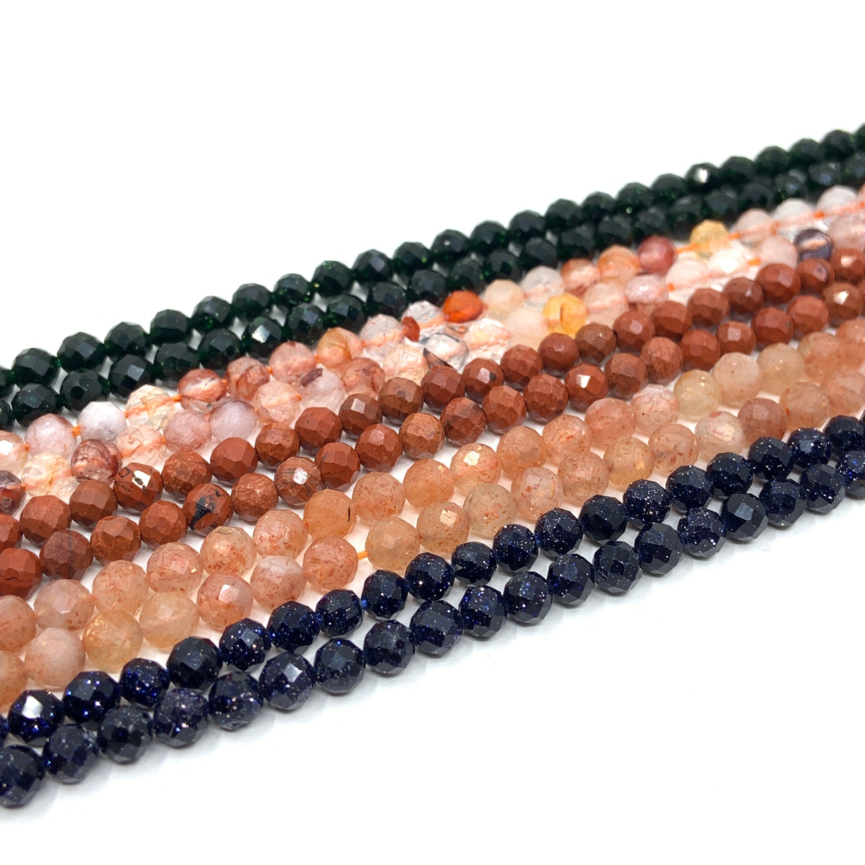 4mm Round Faceted beads