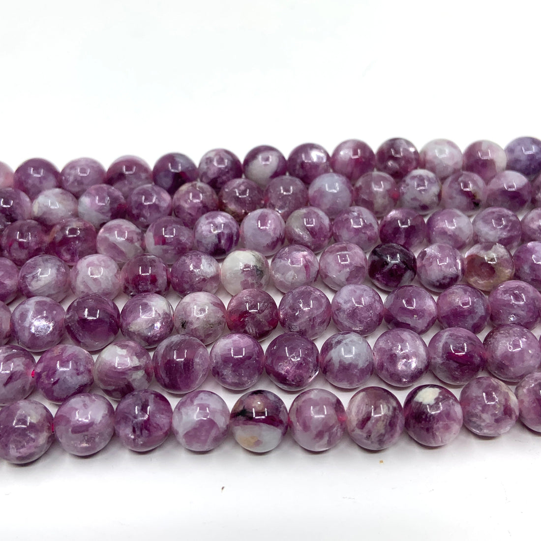Round Lithium Stone Beads
