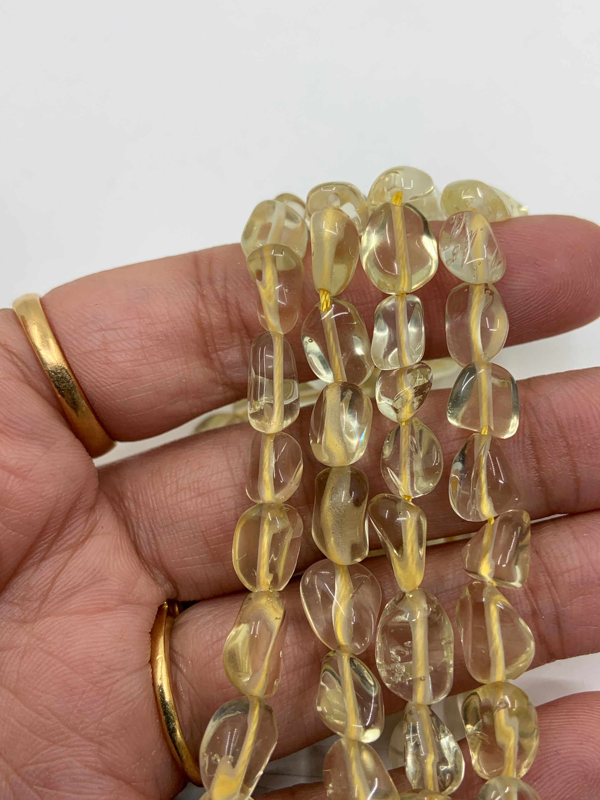 6mm x 8mm Lemon Quartz Nuggets
