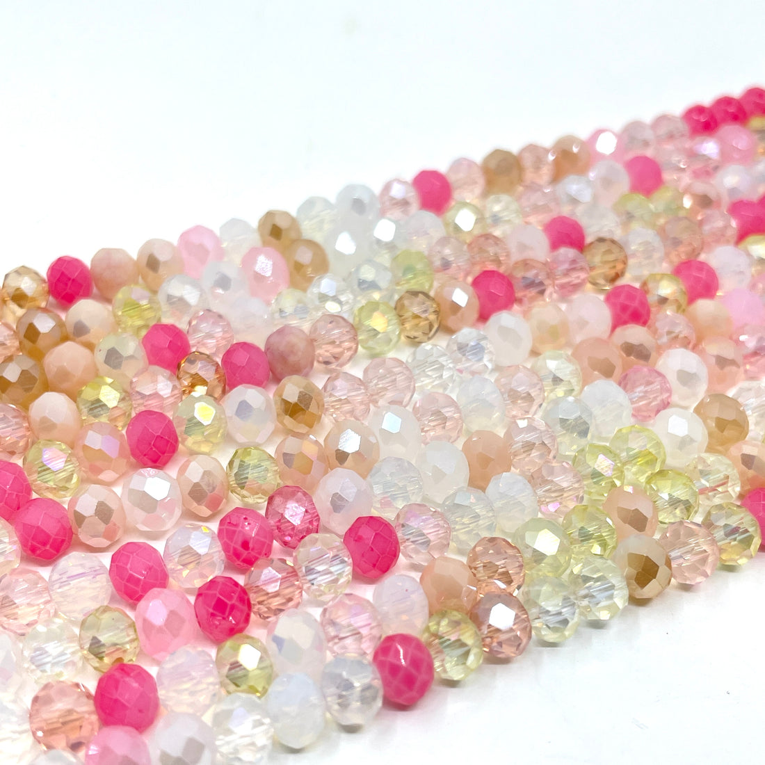 Mix Pink Glass Beads