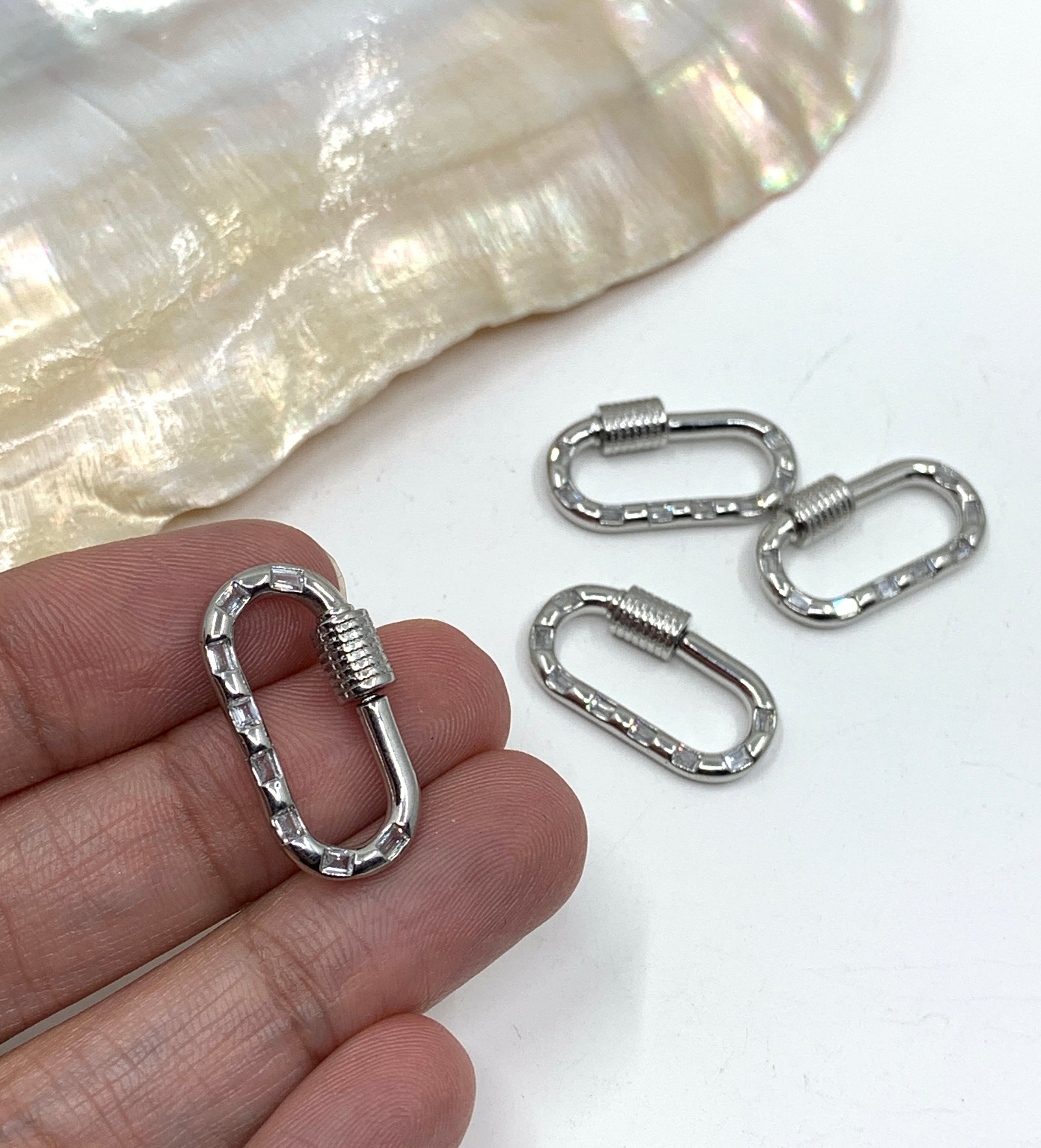 Rhodium Carabiner Lock