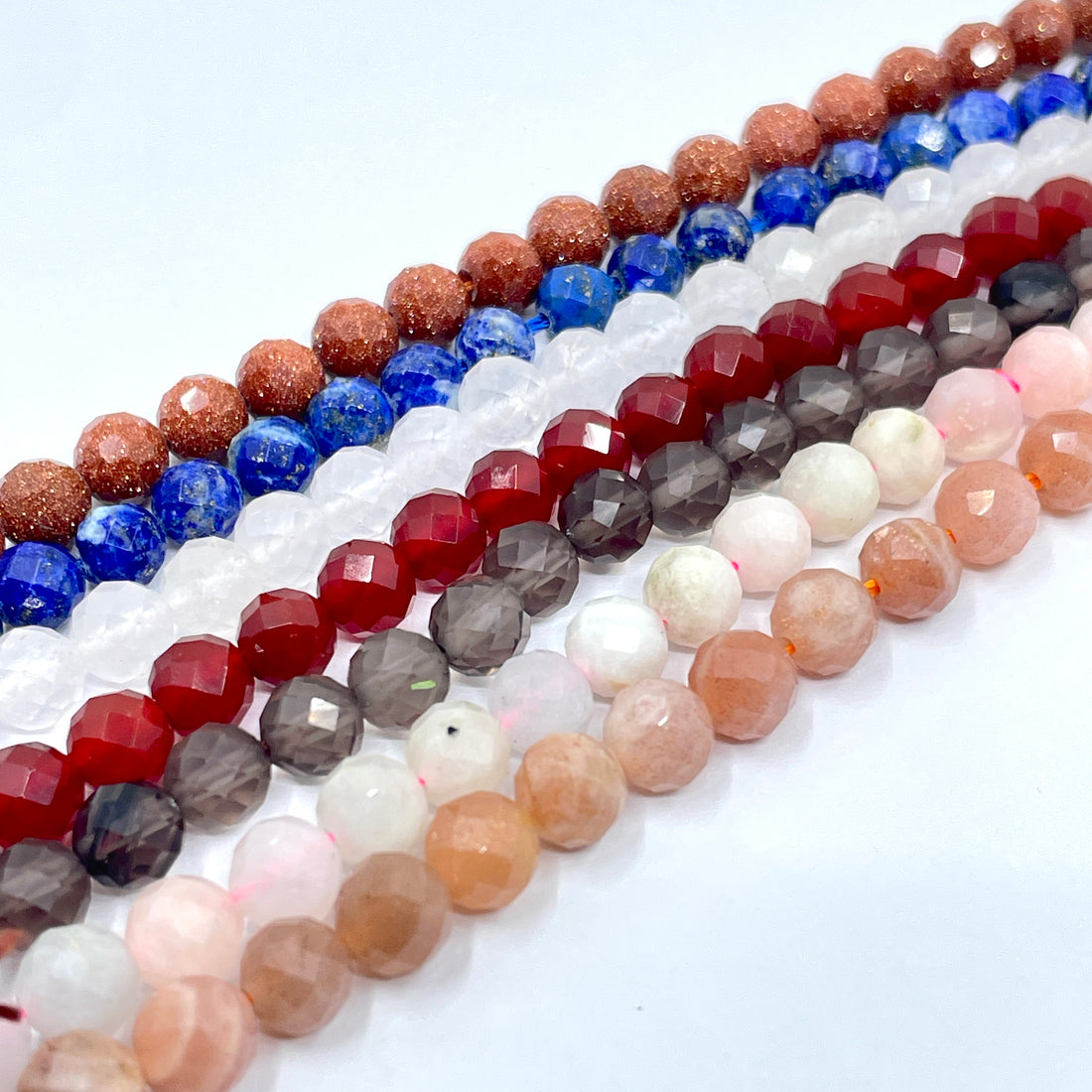 6mm Round Faceted Beads