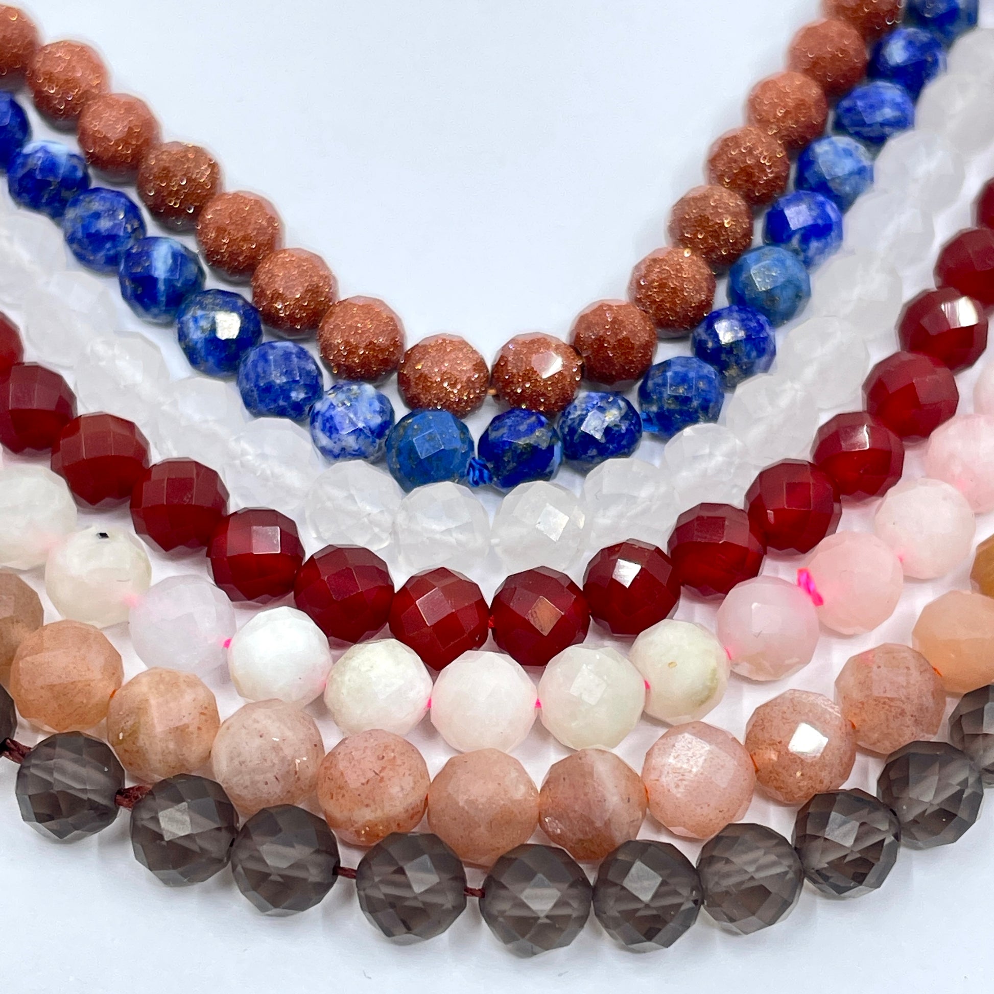 6mm Round Faceted Beads