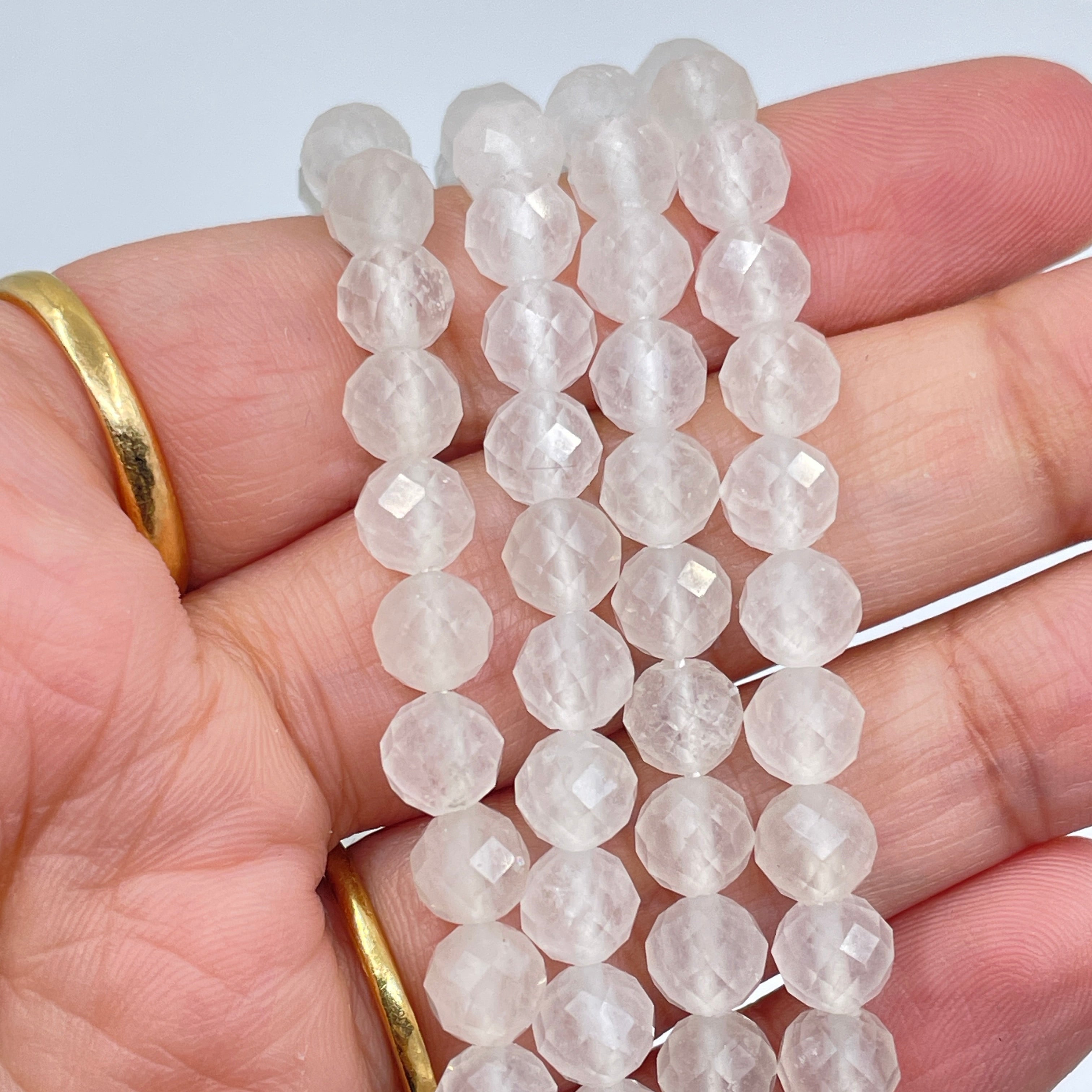 6mm Round Faceted Clear Quartz
