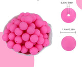 15mm Silicone Bead Pink