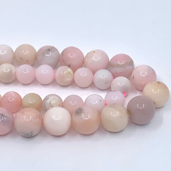10mm pink opal beads