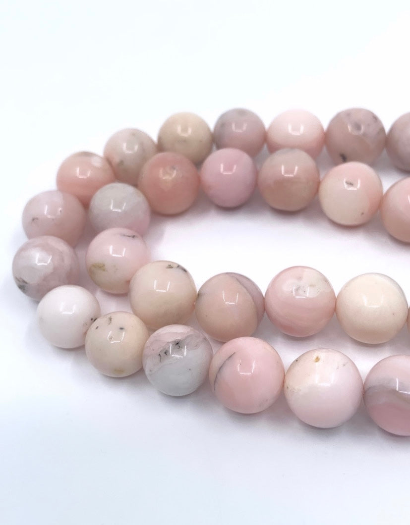 10mm pink opal beads