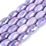 Electroplated Glass Beads, Rice Shape