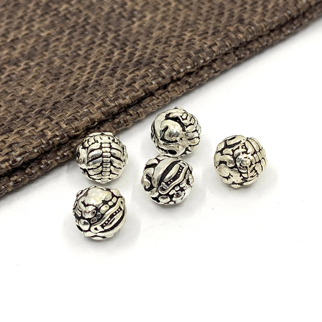 Sterling Silver Tibetan Style Spacer Beads