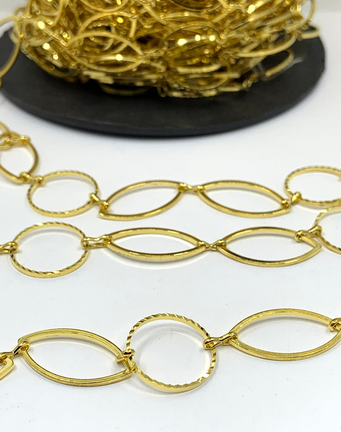 Unfinished Large Link Chain, Gold plated