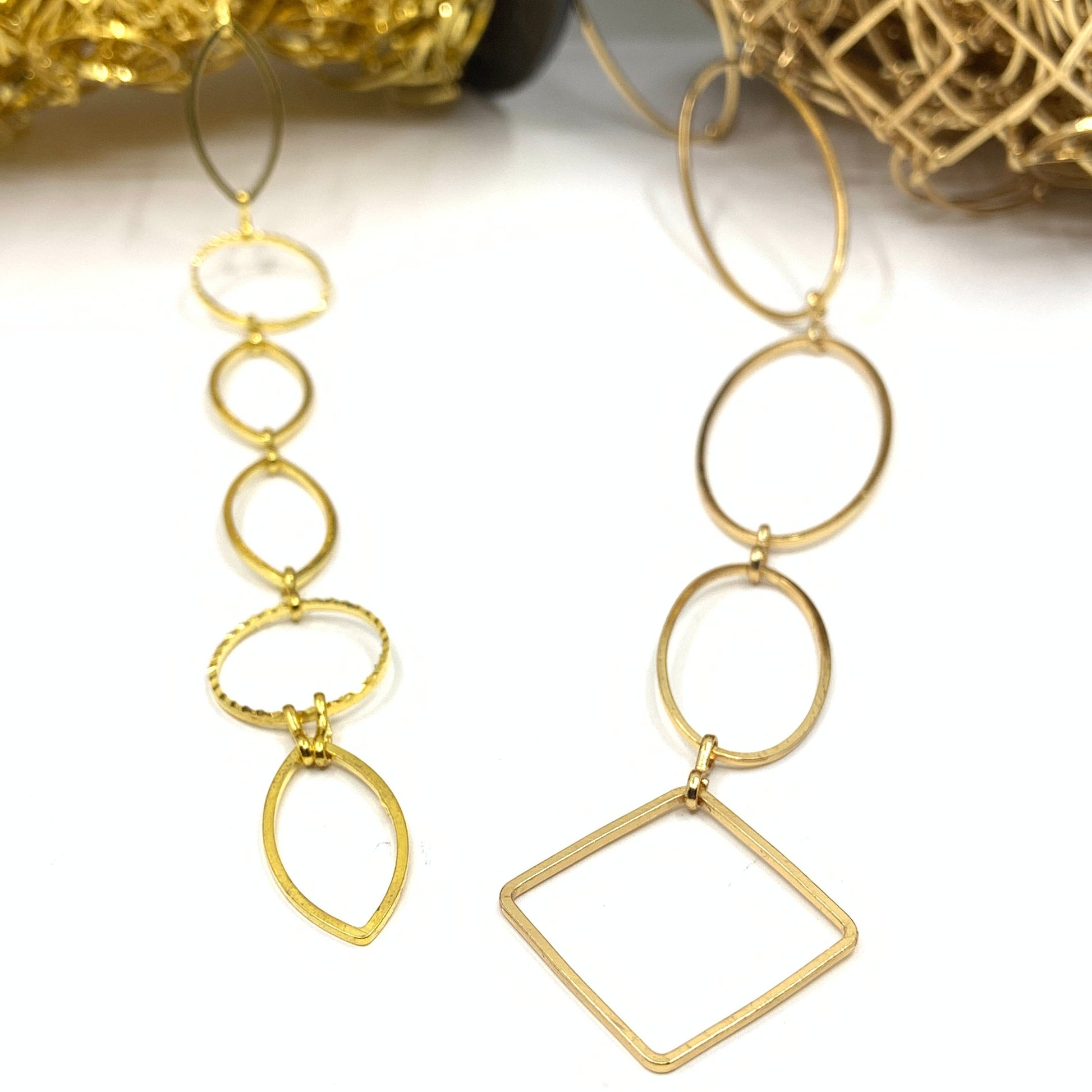 Unfinished Large Link Chain, Gold plated