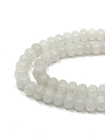 White Jade Rondelle Beads