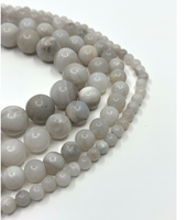 White lace agate gemstone beads for jewelry making