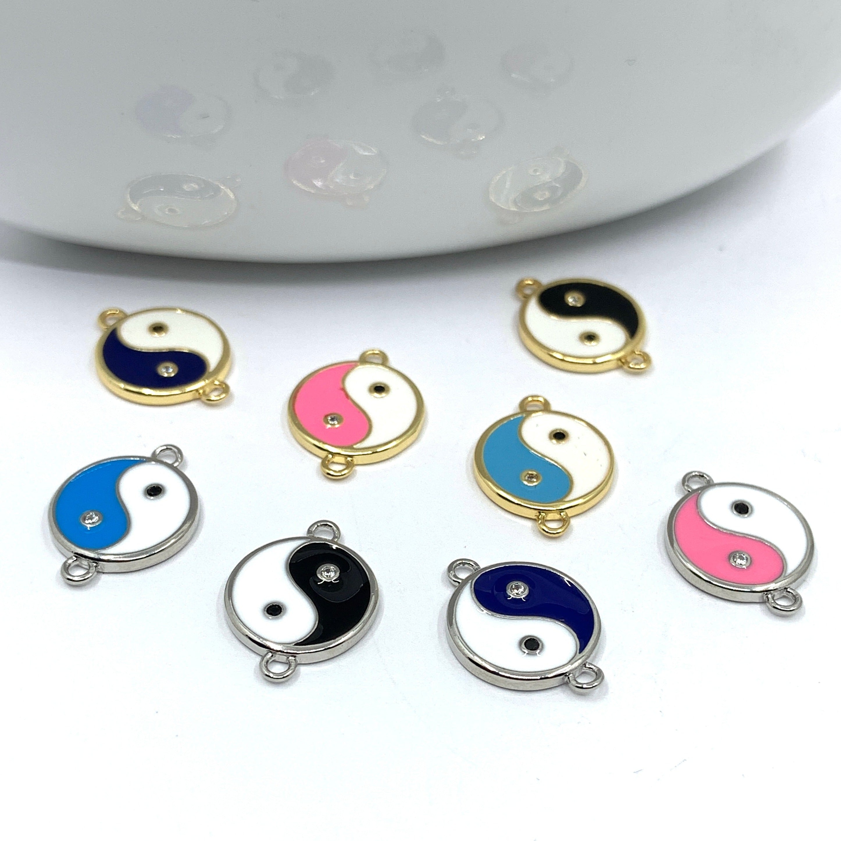 Enamel Yin Yang Connector
