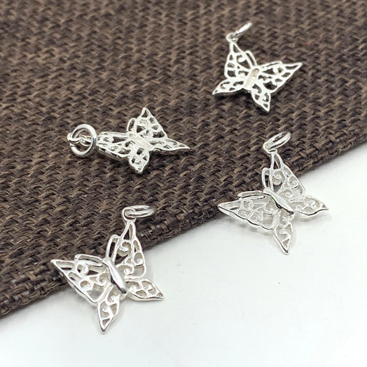 Sterling silver butterfly charm