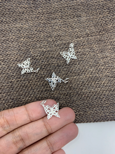Sterling silver butterfly charm