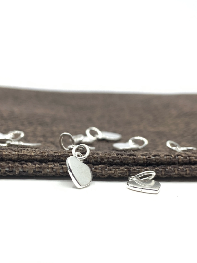 Sterling Silver Mini Flat Heart Charm