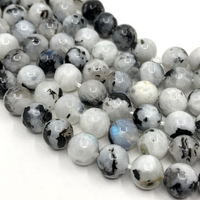 White Color with Black Specks Moonstone