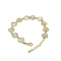 Shell Heart Charm Bracelet