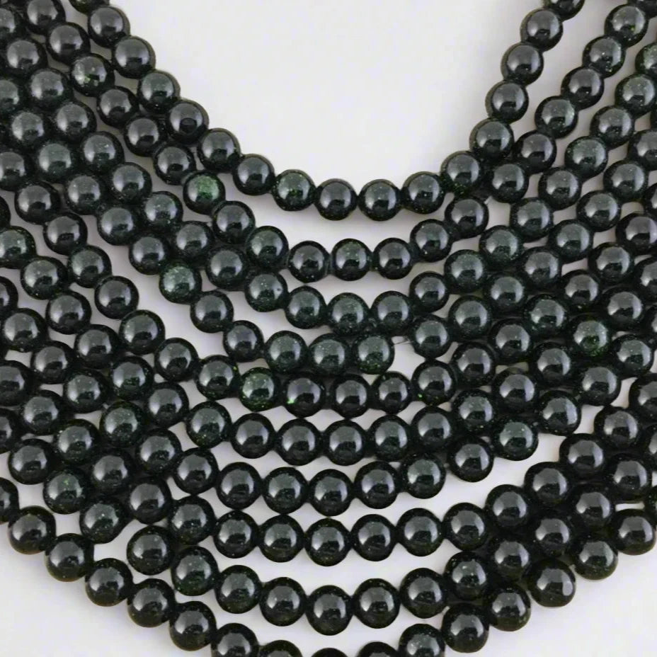 Green sandstone beads