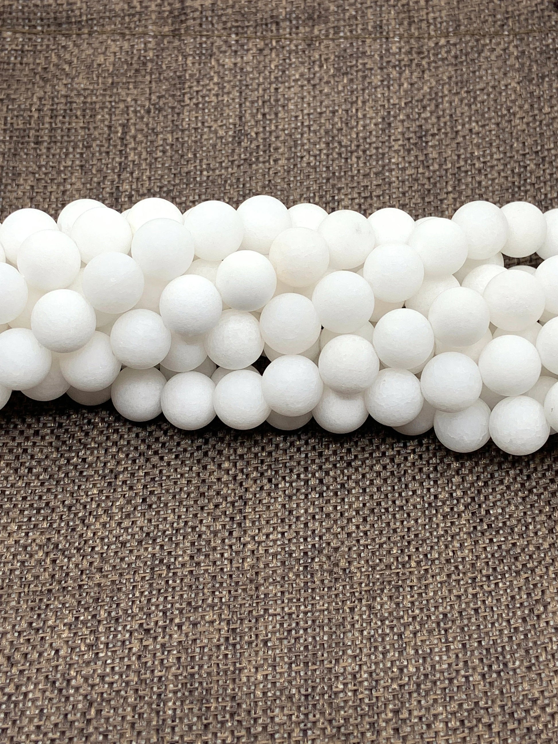 Frosted White Agate Beads | Bellaire Wholesale