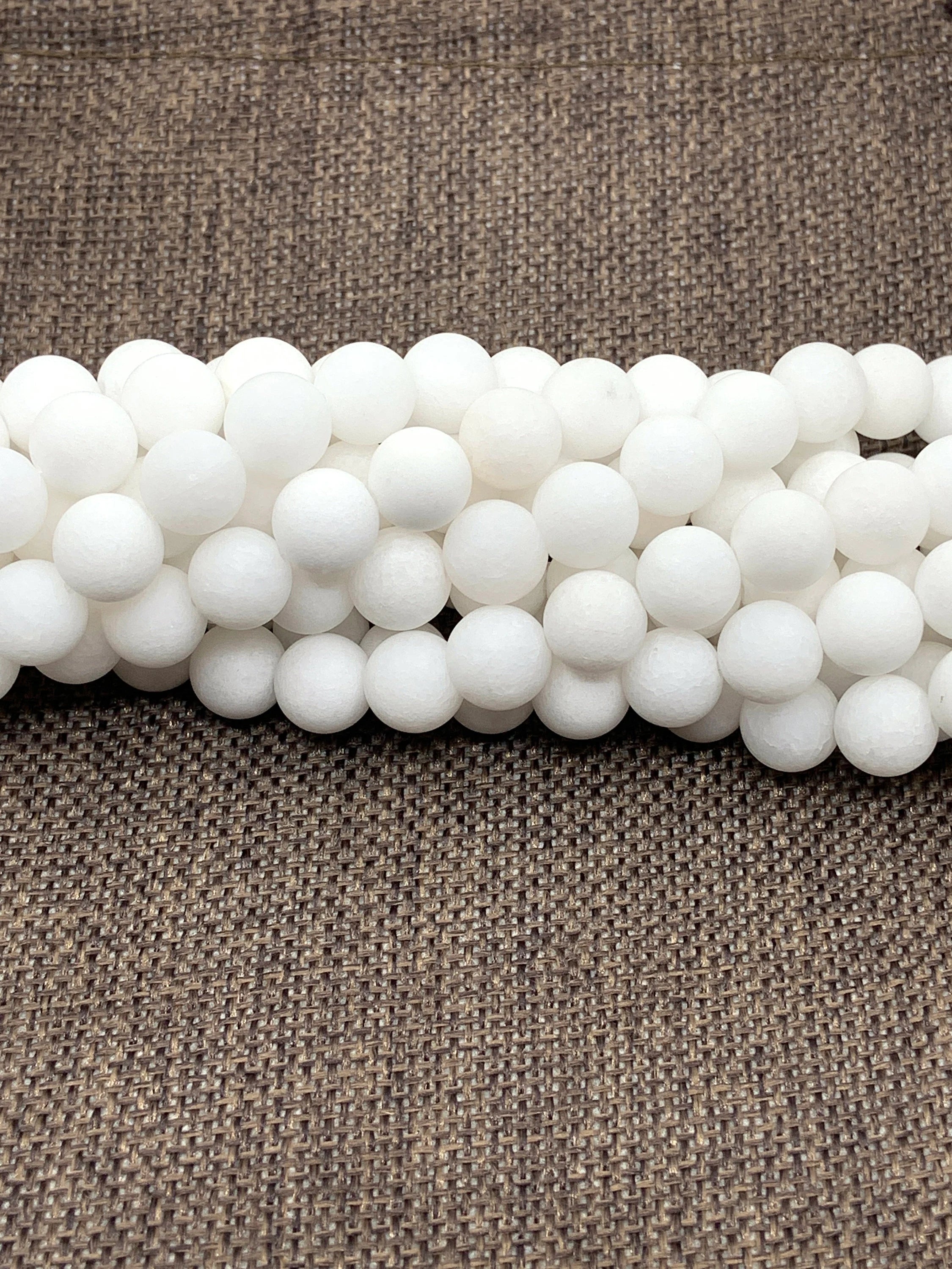 Frosted White Agate Beads | Bellaire Wholesale