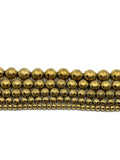 Gold Lined Hematite Bead
