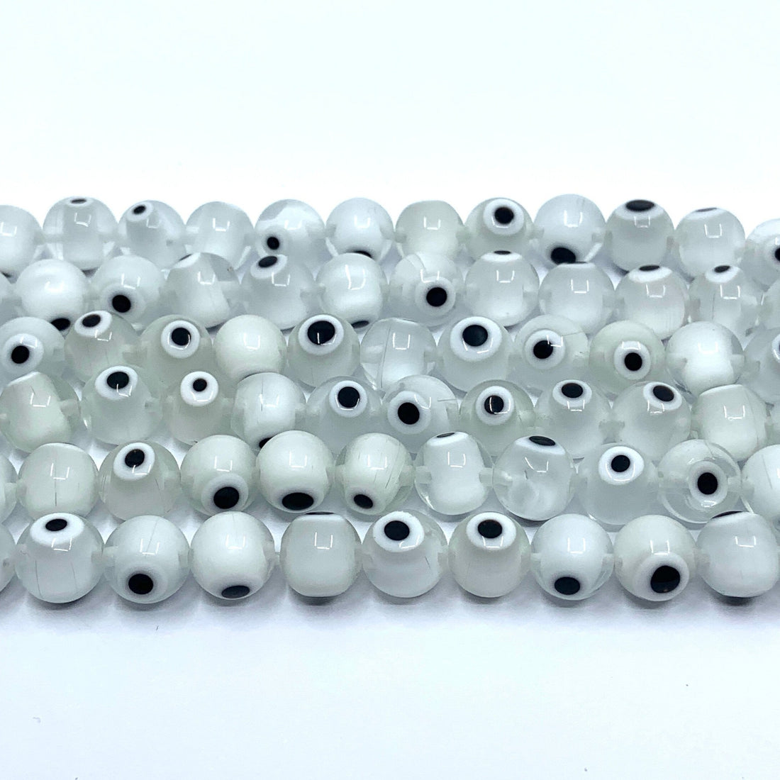 Clear Evil Eye Beads