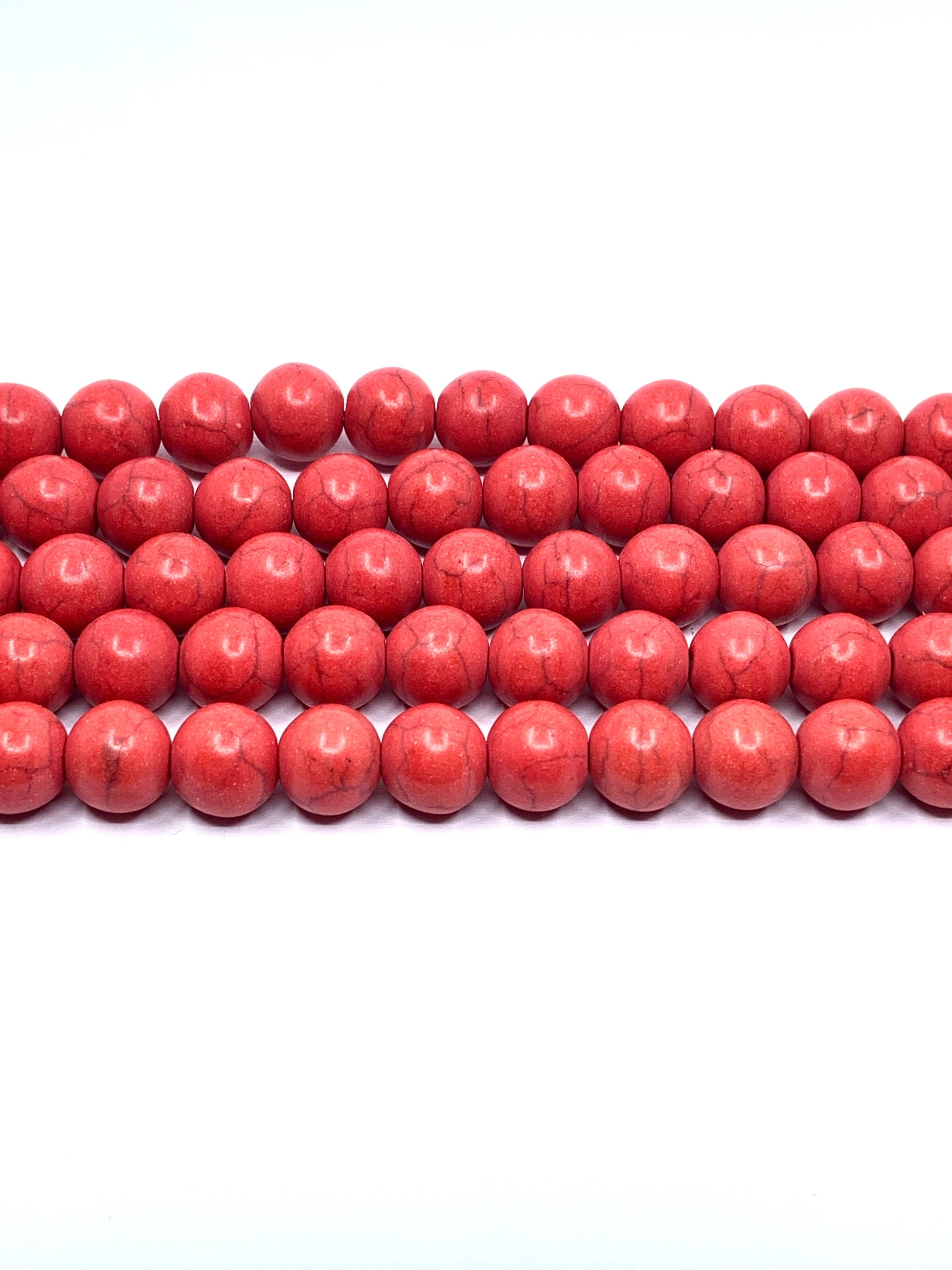 Red Howlite Beads