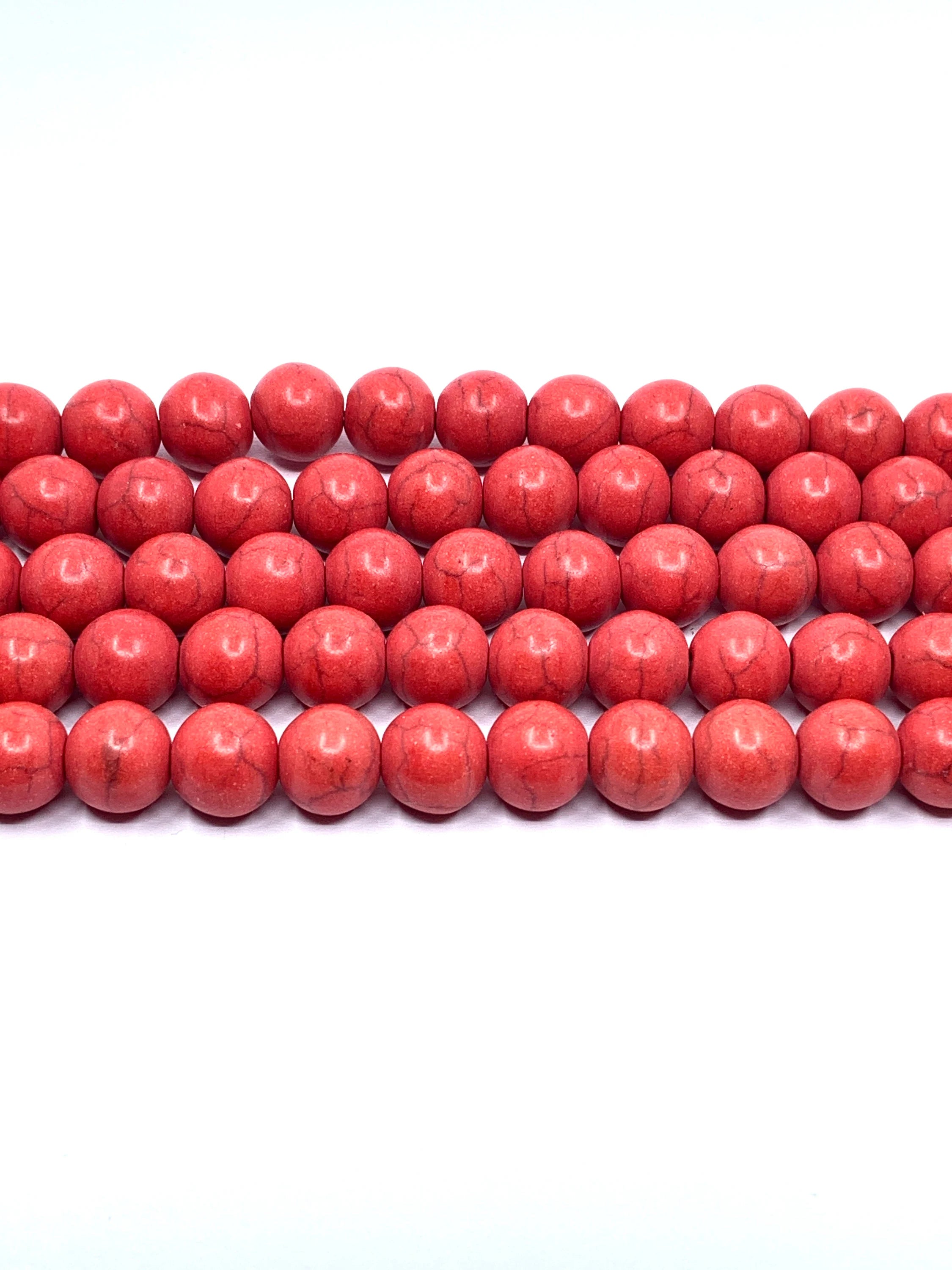 Red Howlite Beads
