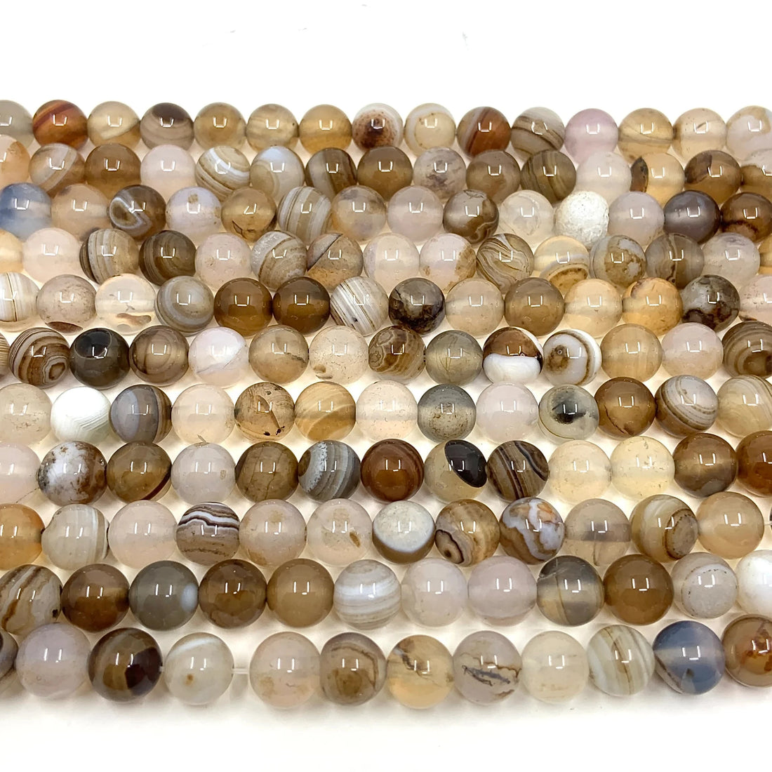 Brown and White Banded Agate | Bellaire Wholesale