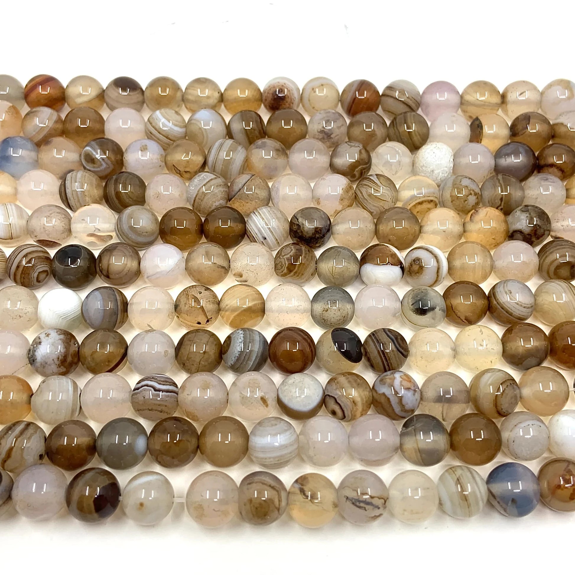Brown and White Banded Agate | Bellaire Wholesale